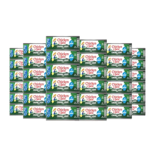 Vista 17 de Chicken of the Sea Atún ligero en trozos en agua, atún capturado en la naturaleza, 25% menos de sodio, latas de 5 onzas (paquete de 24)