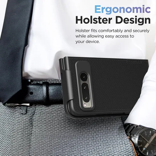 Vista 2 de Encased Clip para cinturón para Google Pixel Fold Case con funda - Negro (versión 2023)