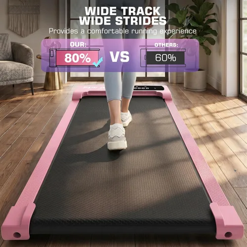 Vista 11 de Under Desk Treadmill, Walking Pad Treadmill for Home Office, 3.0 HP Portable Walking Treadmill 300 lb Capacity, Compact Walking Jogging Running
