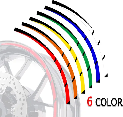 Vista 6 de MC MOTOPARTS Pegatinas para llantas exteriores de 17 pulgadas S01B compatibles con YZF R125 MT125 MT07 MT10 MT25 FZ25 MT03 (azul)