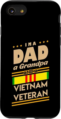 Vista 18 de Funda de regalo para iPhone 13 Pro Max I'm a Dad Grandpa And Vietnam Veteran Cool Soldier
