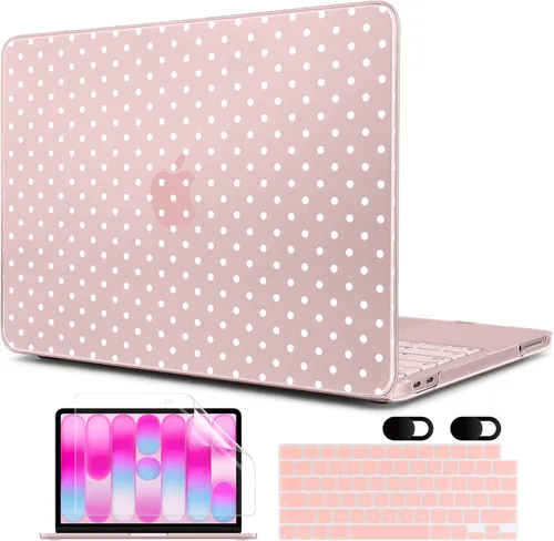 Vista 25 de MEEgoodo Funda estampada para MacBook Neo de 13 pulgadas versión 2026 (compatible con el modelo A3404), funda rígida para laptop con funda