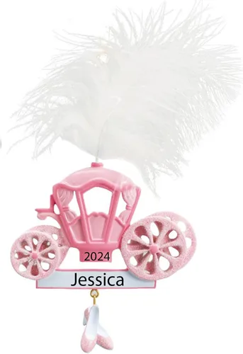 Vista 10 de Santa Tell Me Adorno de Navidad de castillo de princesa 2025, decoración personalizada para árbol, regalo personalizado para niñas, hija, niño