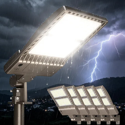 Vista 8 de Soporte de ajuste deslizante de luz de estacionamiento comercial de 320 W Listado UL 48000LM