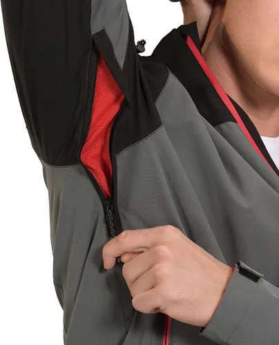 Vista 4 de Little Donkey Andy Chaqueta impermeable para hombre, transpirable, rompevientos para exteriores, con capucha desmontable