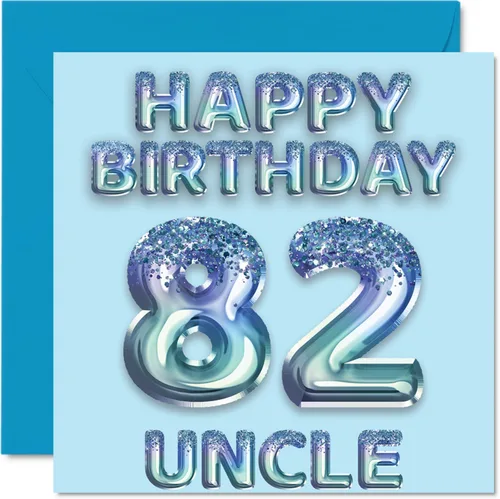 Vista 134 de Stuff4 Tarjeta de primer cumpleaños para niños, globo de fiesta con purpurina azul, tarjetas de feliz cumpleaños para niño de 1 año, nieto, hijo, 57