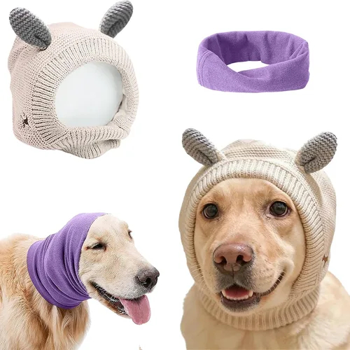 Vista 10 de Orejas silenciosas para perros que ladran la ansiedad, fundas para orejas de perro, redecilla para ruido