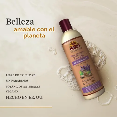 Vista 7 de OKAY Champú Jabón Negro Para Todo Tipo De Cabello Y Texturas