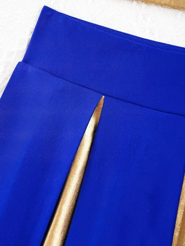 Vista 6 de winying Disfraz de animadora para niñas, 2 piezas, top corto sin mangas con cuchillo, minifalda plisada, conjunto de uniforme