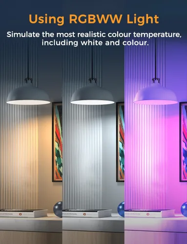 Vista 4 de Refoss Las bombillas inteligentes funcionan con Apple HomeKit, bombillas inteligentes que cambian de color compatibles con Siri, Alexa y Google