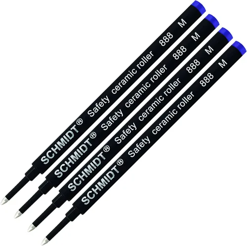 Vista 5 de Safety Ceramic 888 Rollerball - Recambio de punta mediana (4 unidades, color negro)