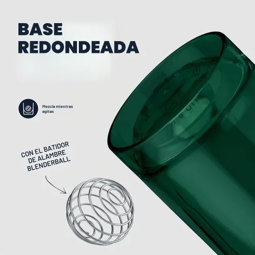 Vista 3 de BlenderBottle - Botella agitadora Pro Series ideal para licuados de proteínas y preentrenamiento, 24 onzas, color verde