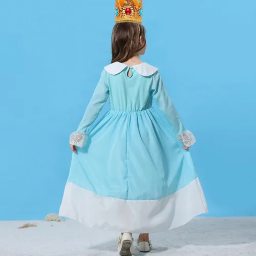 Vista 6 de LOEL Disfraz de melocotón de príncipes para niñas, disfraz de princesa melocotón para niña, disfraz de Hawlloween con accesorios