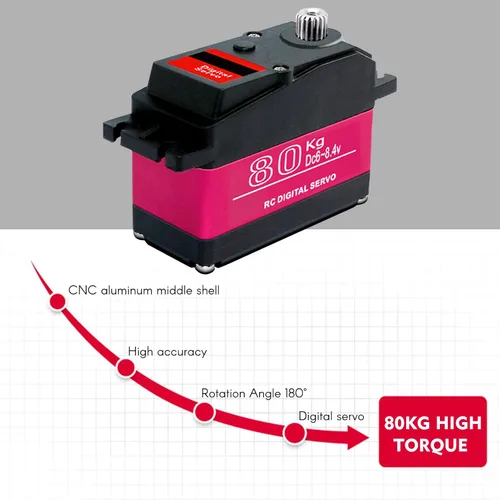 Vista 4 de GoolRC Servo digital de 176.4 lbs Metal Gear 270?High Torque Servo Digital Servo de alto par Servo de reemplazo impermeable para 1/5 HSP HPI RC Car