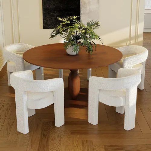 Vista 29 de Silla de Comedor Moderna de Chenille Tipo Barril Tapizada en Tela para Comedor con Brazo, Cómoda Silla Auxiliar de Acento para Cocina/Sala
