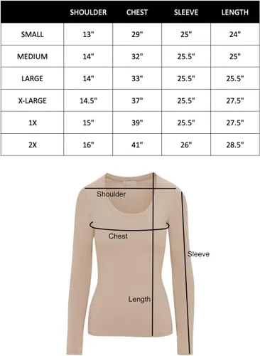 Vista 4 de Pure Look Camiseta básica ligera de manga larga de algodón elástico para mujer