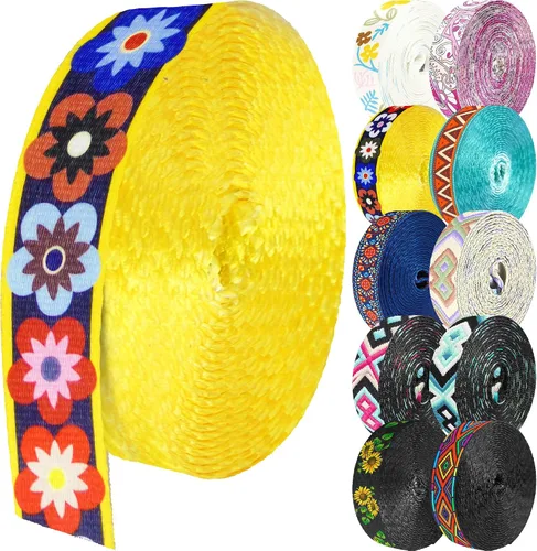 Vista 74 de 1.5 pulgadas Correa de nailon con patrón, correas de cinturón de nailon, correas para bolso, correas para mochila, cinturón de nailon