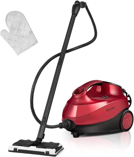 Vista 10 de COSTWAY Limpiador a vapor multiusos de 2000 W con 19 accesorios Azul