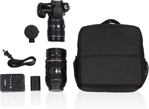 Vista 6 de BAIGIO Bolsa de inserción para cámara, funda interior de alta capacidad, a prueba de golpes y resistente al agua, bolsa interior para cámara DSLR