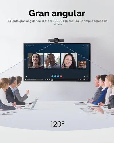 Vista 6 de Cámara web de conferencia con IA 4K con micrófonos altavoces, certificado
