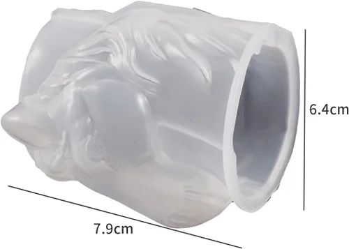 Vista 3 de Molde de silicona para fundición de resina de animal en forma de cilindro de Pegaso para decoración del hogar y fabricación de velas, molde