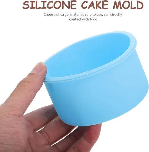 Vista 8 de Juego de 6 moldes de silicona para hornear, moldes pequeños para cupcakes grandes, moldes para tartas, fáciles de manejar, ahorro de espacio