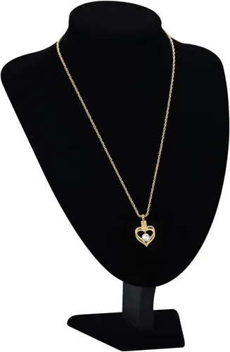 Vista 6 de shajwo - Collar de urna de corazón de joyería de cremación para cenizas para mujeres, niñas, recuerdo conmemorativo, colgante de piedra de nacimiento