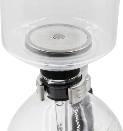 Vista 2 de Diguo Filtro de café permanente para todas las cafeteras Hario Siphon y otras cafeteras Syphon Modelo: 1889A (blanco)