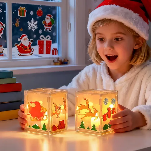 Vista 2 de Moldes de resina de linterna de Navidad, 6 piezas de moldes de fundición