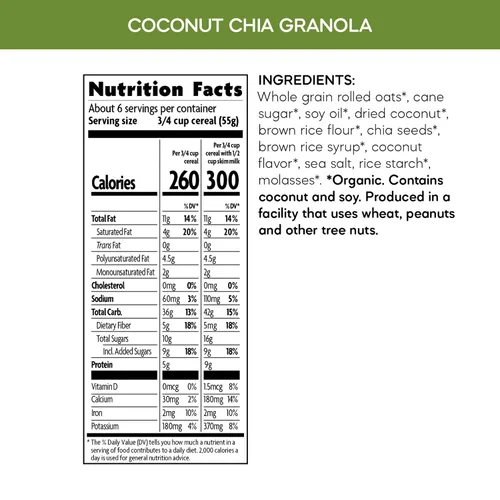 Vista 2 de Nature´s Path - Caja de granola de coco y chía orgánica saludable