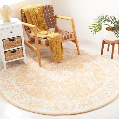 Vista 10 de SAFAVIEH Jardin Collection Alfombra de pasillo, 2 pies 3 pulgadas x 9 pies, negro y marfil, lana floral hecha a mano, ideal para zonas de alto