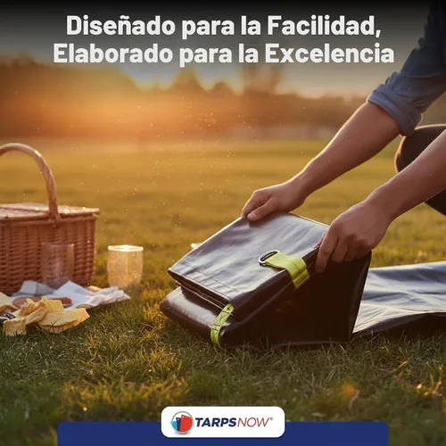 Vista 7 de Tarps Now - Lona de elevación de desechos, (8 x 8 pies) con 8 anillos en D de acero y correas amarillas fuertes, hoja de lona multiusos resistente