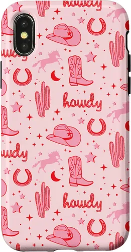 Vista 5 de Funda estética para iPhone 17, diseño de vaquera rosa pastel