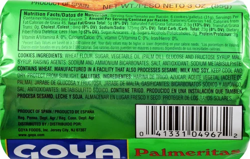 Vista 2 de Goya Palmerita Galletas, 3 onzas
