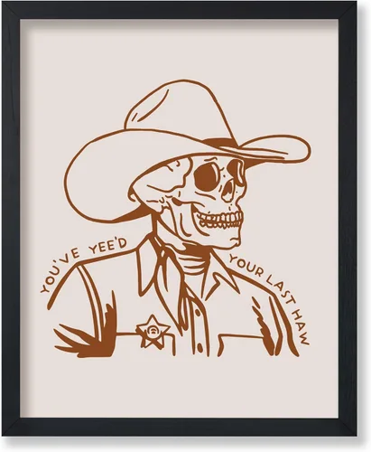 Vista 163 de Poster Master Póster de You've Yeed Your Last Haw - Impresión retro de vaquero marrón - Arte occidental - Arte moderno - Arte del salvaje oeste