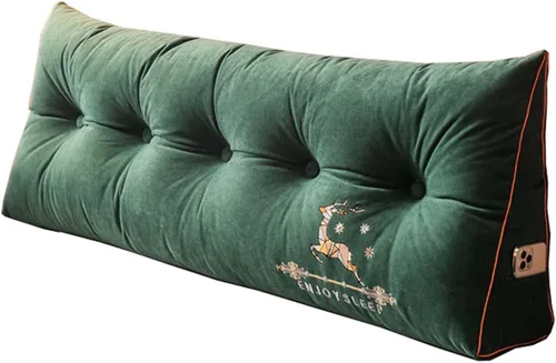 Vista 13 de YSUEFIJO Almohada triangular de lectura para reposo en cama, cojín grande para cabecero, respaldo, almohada de cuña, cojín de apoyo