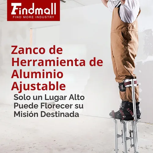 Vista 6 de findmall Zancos de Herramienta de Aluminio Ajustables de Grado de 15-23 Pulgadas para Paneles de Yeso para Pintar o Limpiar