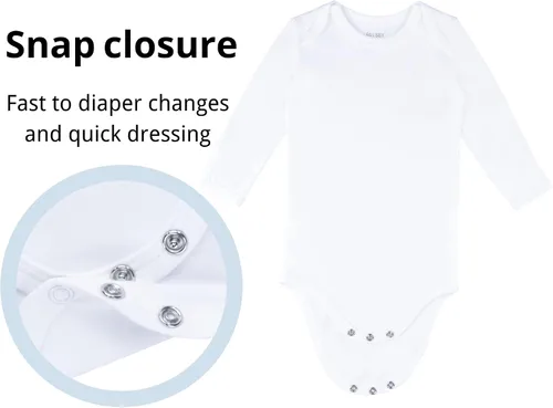 Vista 4 de GUISBY Body de bambú para bebé, overol sólido de manga larga más grueso para niños y niñas de 0 a 24 meses
