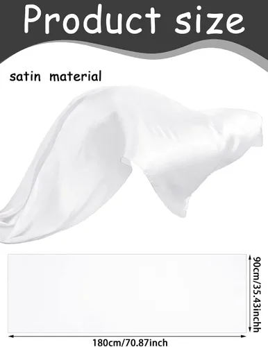 Vista 8 de WILLBOND Chal de gasa para mujer, bufanda de gasa suave para noche, bufanda de gasa, bufanda de satén para vestidos de noche