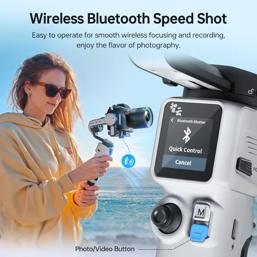 Vista 5 de Zhiyun Crane M3S Combo Gimbal Stabilizer for Cameras, Built-in Fill Light, Bluetooth Control, Vertical Shooting, Compatible with Mirrorless Cameras