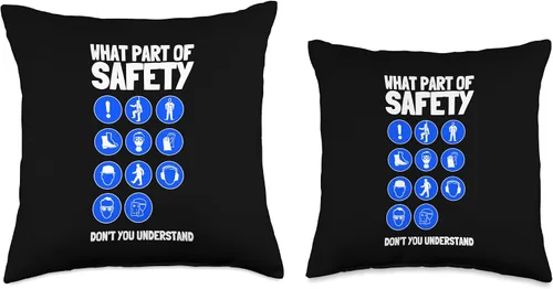 Vista 3 de Safety Inspectors And First Aid Apparel Incident Analyst Security Manager & Safety Supervisor - Almohada de 16 x 16 pulgadas, multicolor