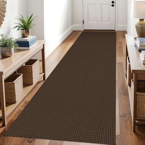 Vista 26 de KOZYFLY - Tapetes de pasillo, lavables, con respaldo de goma antideslizante, tapete de algodón para interiores, entrada, puerta trasera, habitación