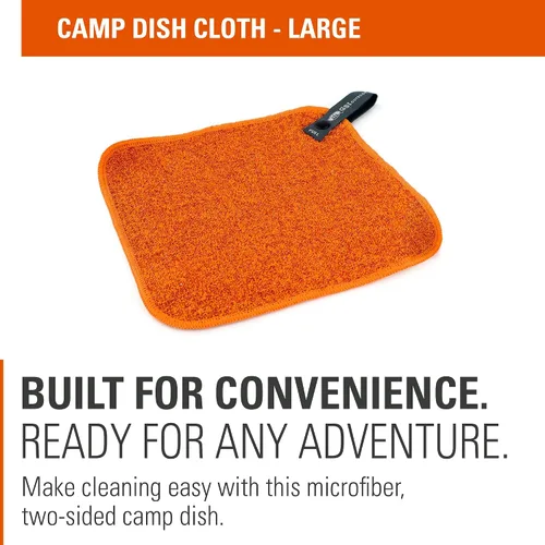 Vista 2 de GSI Outdoors Paño para platos de campamento, grande, reutilizable, de dos caras, color naranja