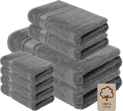 Vista 27 de Melissa Linen, Toalla de baño, 100% algodón turco para baño, toalla de ducha absorbente, de secado rápido, duradera y suave, 35 x 60 pulgadas Azul