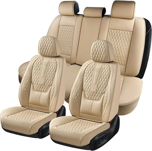 Vista 21 de Coverado Fundas de asiento delantero, fundas de asiento delantero de automóvil, fundas de asiento de piel de napa para automóviles, fundas