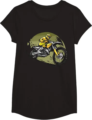 Vista 5 de Camiseta de motocross Supermotard Enduro, Negro, S