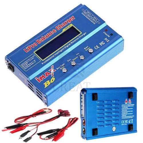 Vista 3 de iMAX B6 Li-ion Cargador RC NiMh NiCD Balancer Descargador de carga Pantalla LCD Digital