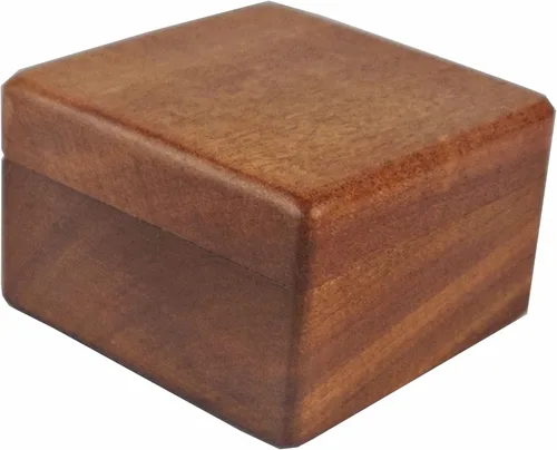 Vista 4 de Joyería cuadrada de madera de sapele hecha a mano y reloj decorativo para boda, Navidad, caja de regalo de cumpleaños