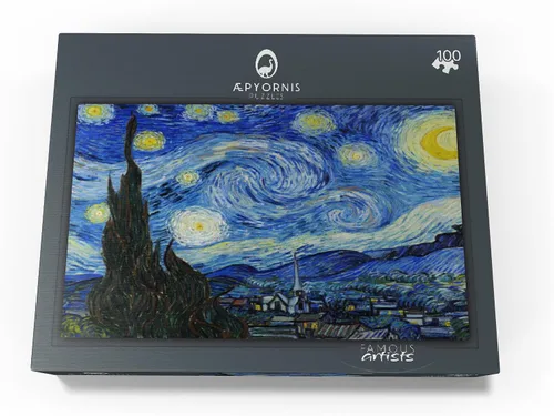 Vista 4 de MyPuzzle The Starry Night 1889 por Vincent Van Gogh - Rompecabezas de 100 piezas para adultos