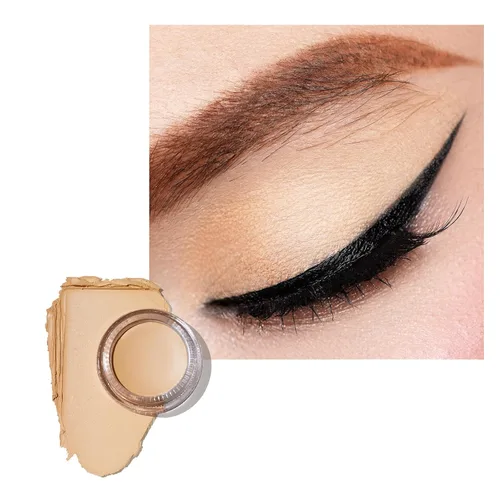 Vista 30 de Oulac Sombra de ojos en crema blanca brillante Iluminador a prueba de agua y sombra de ojos con purpurina de larga duración, color natural